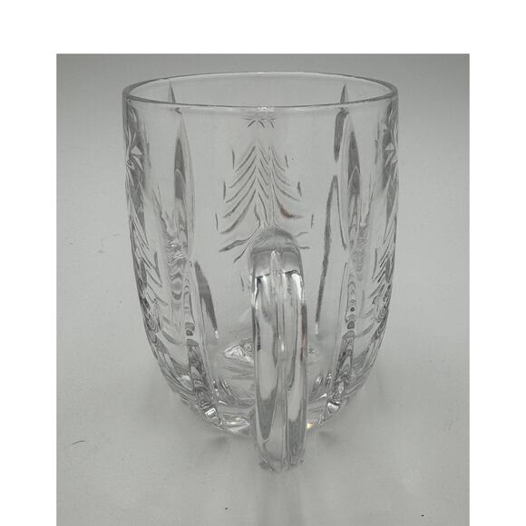 Vintage Mikasa Christmas Tree Cut Crystal Mug - Picture 5 of 6